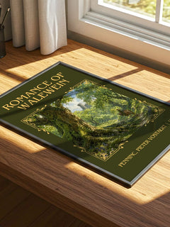 Romance Of Walewein Classic Book Art Print by Penninc, Pieter Vostaert – print on a sunlit desk