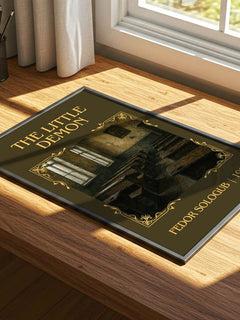 The Little Demon Classic Book Art Print by Fedor Sologub – print on a sunlit desk