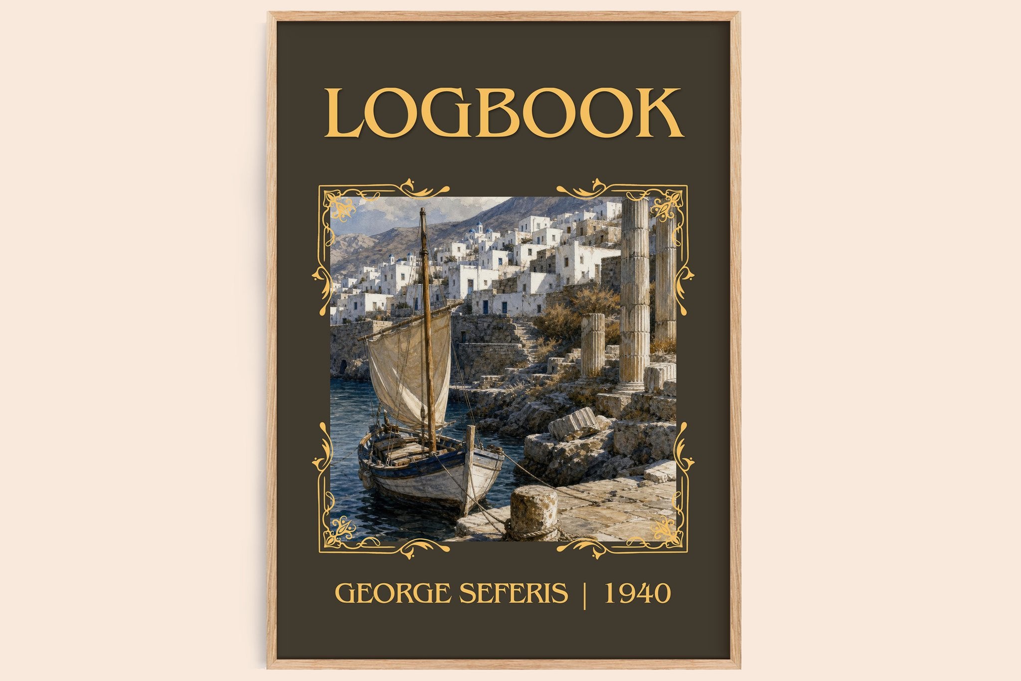 Logbook Classic Book Art Print by George Seferis
