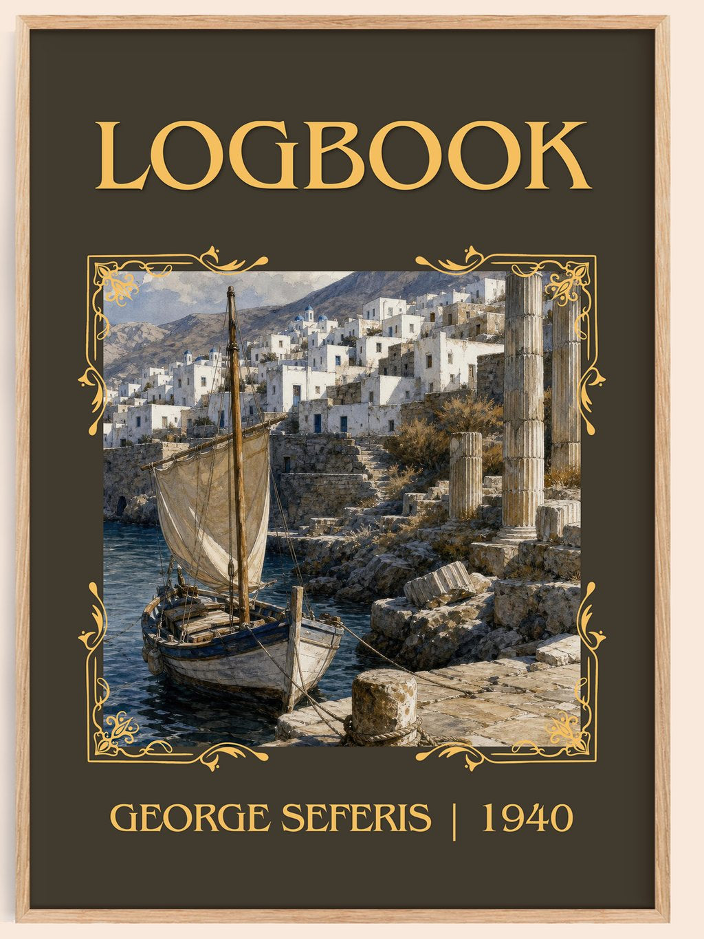 Logbook Classic Book Art Print by George Seferis – book poster