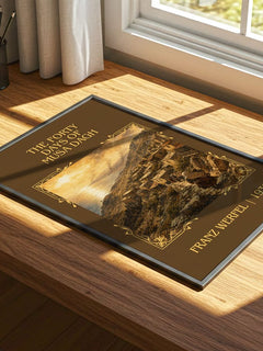 The Forty Days Of Musa Dagh Classic Book Art Print by Franz Werfel – print on a sunlit desk