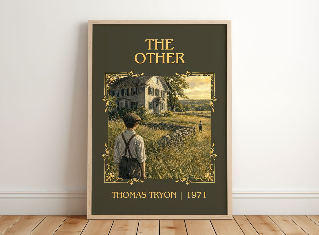 The Other Classic Book Art Print by Thomas Tryon – framed print leaning on a wooden floor