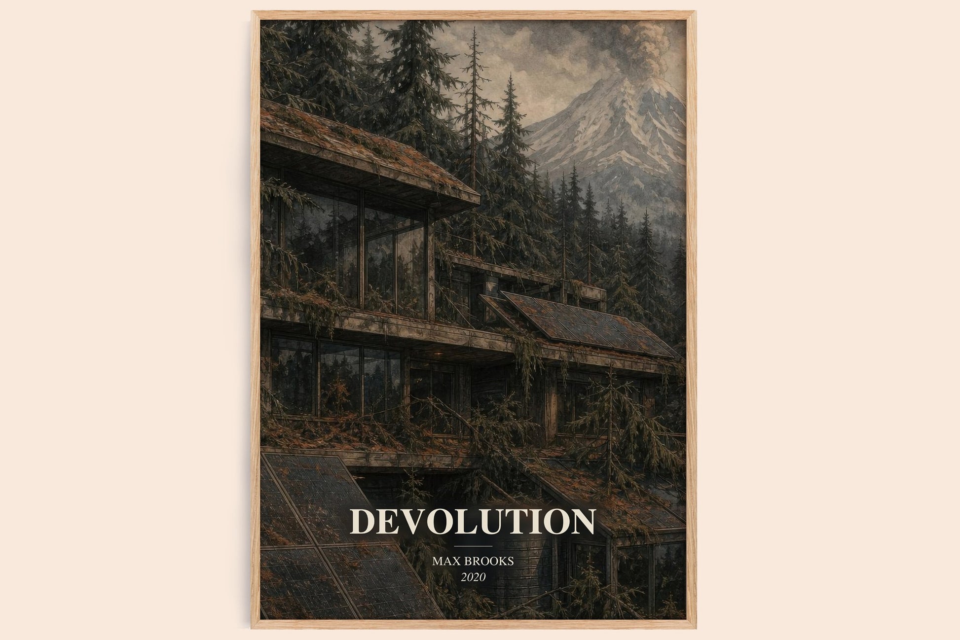 Devolution watercolour book poster by Max Brooks – framed literary art print