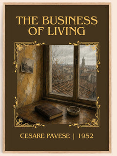 The Business of Living Classic Book Art Print by Cesare Pavese – book poster