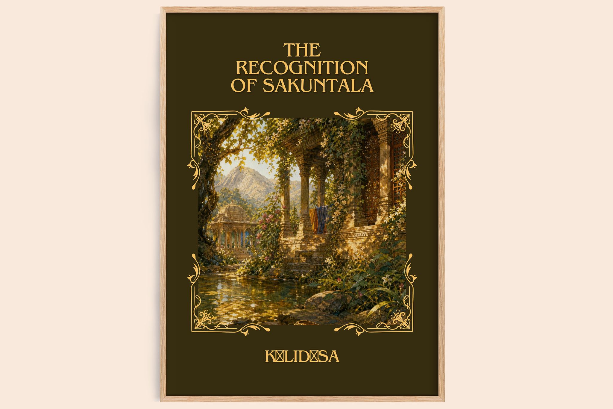 The Recognition of Sakuntala Classic Book Art Print by Kālidāsa