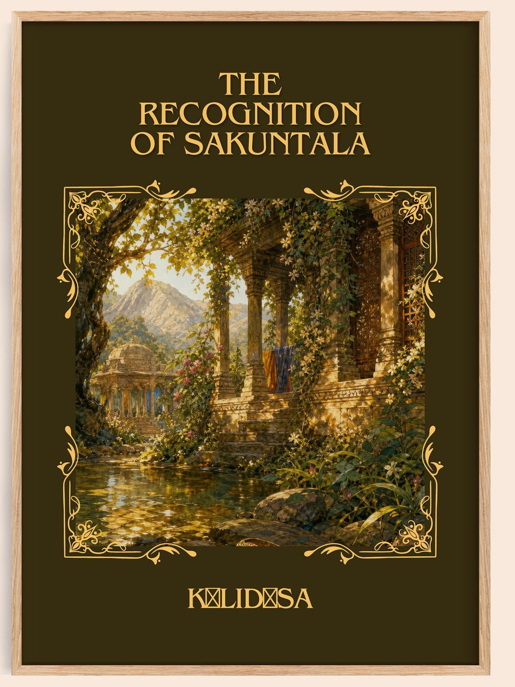 The Recognition of Sakuntala Classic Book Art Print by Kālidāsa – book poster