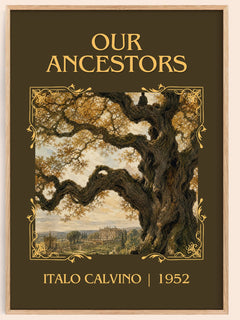 Our Ancestors Classic Book Art Print by Italo Calvino – book poster