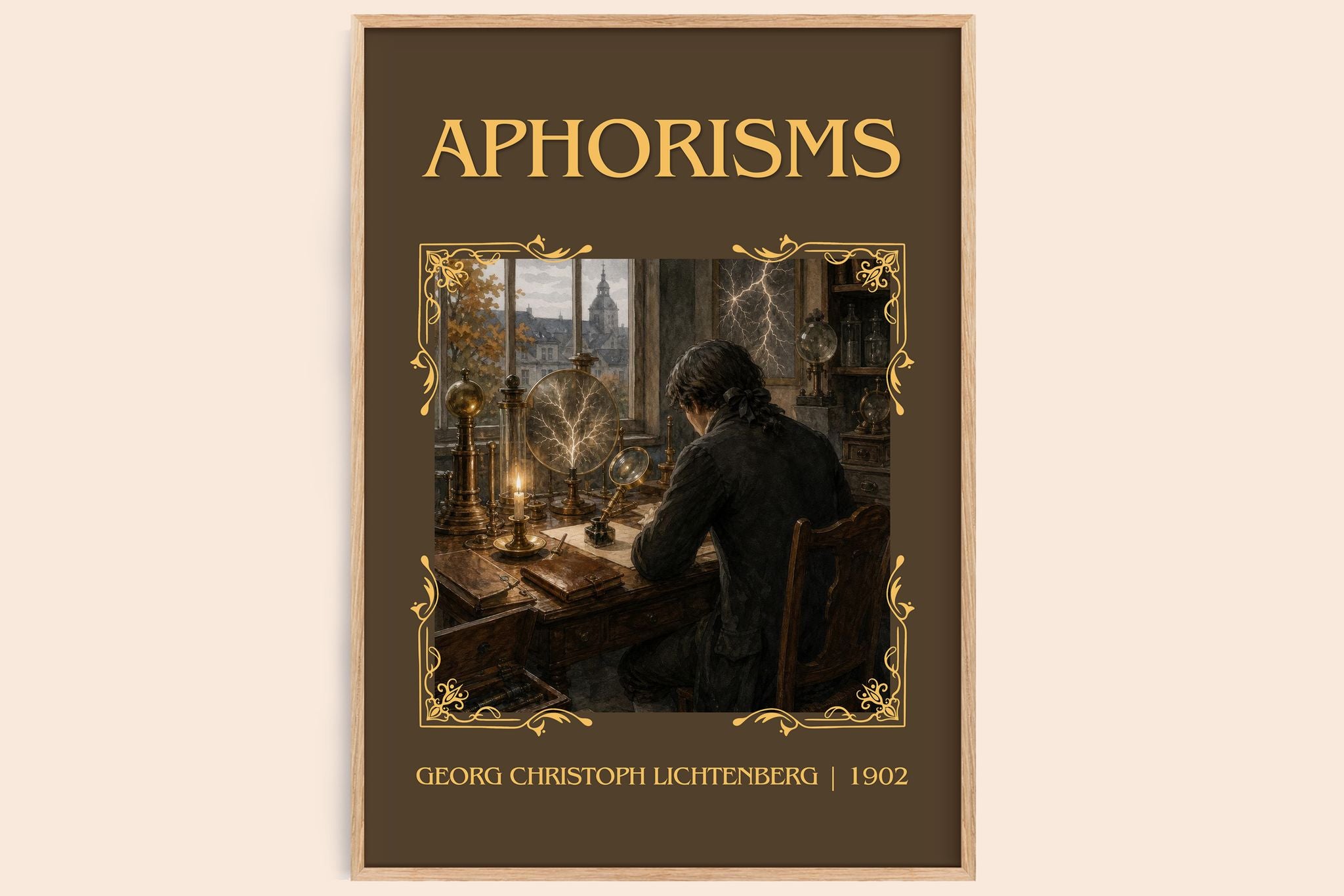 Aphorisms Classic Book Art Print by Georg Christoph Lichtenberg