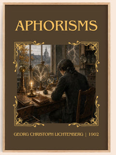 Aphorisms Classic Book Art Print by Georg Christoph Lichtenberg – book poster