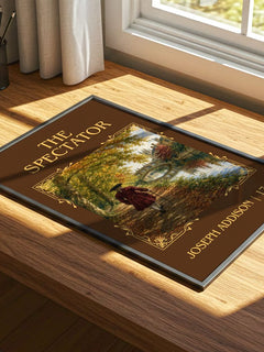 The Spectator Classic Book Art Print by Joseph Addison – print on a sunlit desk