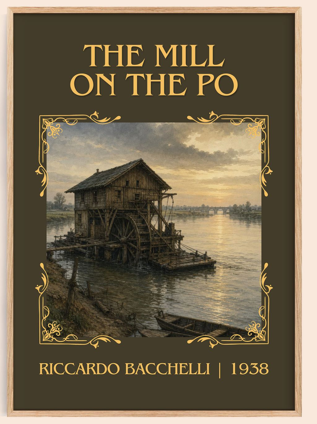 The Mill On The Po Classic Book Art Print by Riccardo Bacchelli – book poster