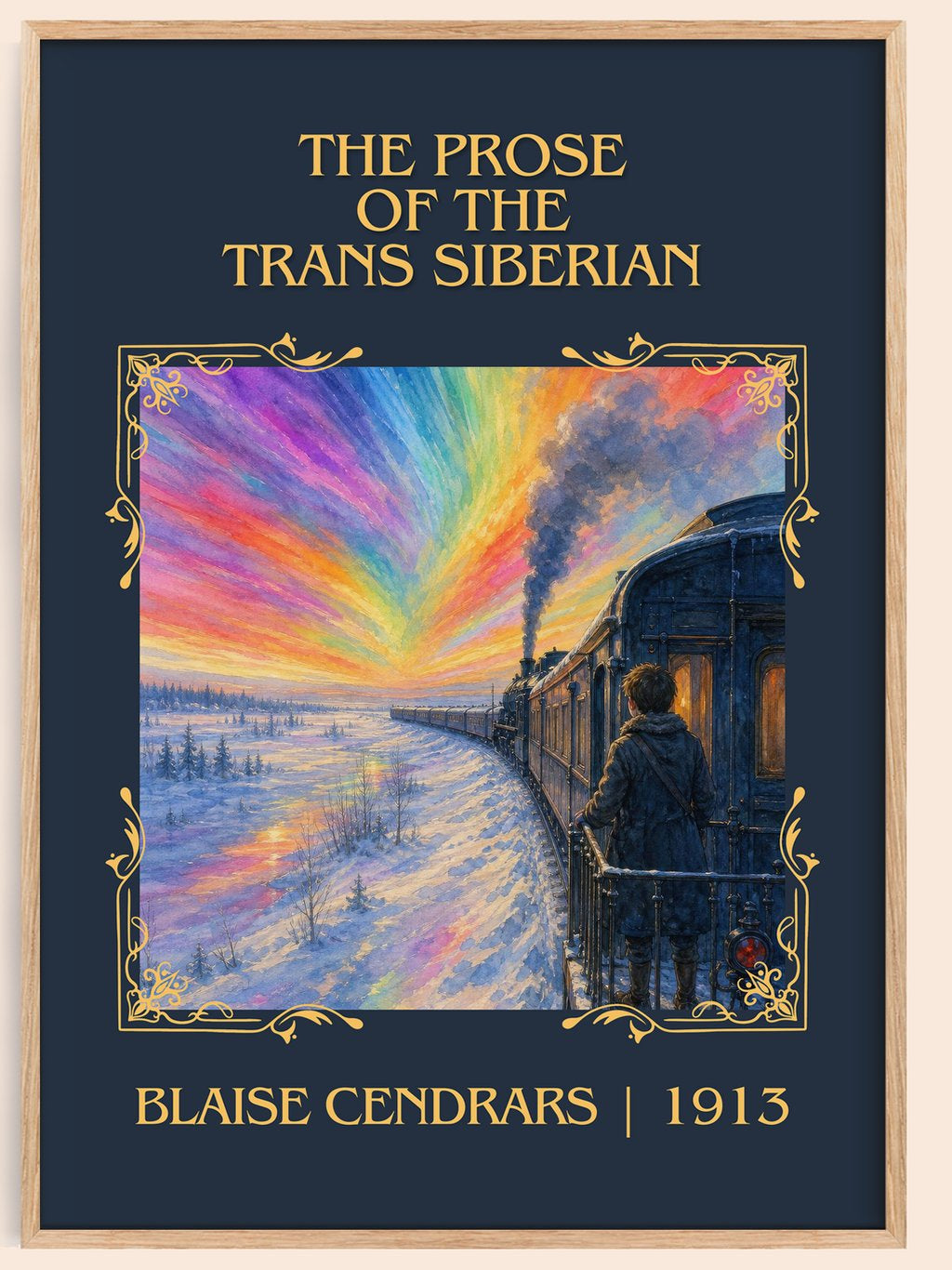 Prose Of The Trans Siberian Classic Book Art Print by Blaise Cendrars – book poster
