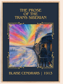 Prose Of The Trans Siberian Classic Book Art Print by Blaise Cendrars – book poster