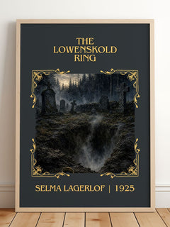 The Löwensköld Ring Classic Book Art Print by Selma Lagerlöf – framed print leaning on a wooden floor