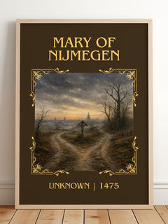 Mary Of Nijmegen Classic Book Art Print by Unknown – framed print leaning on a wooden floor