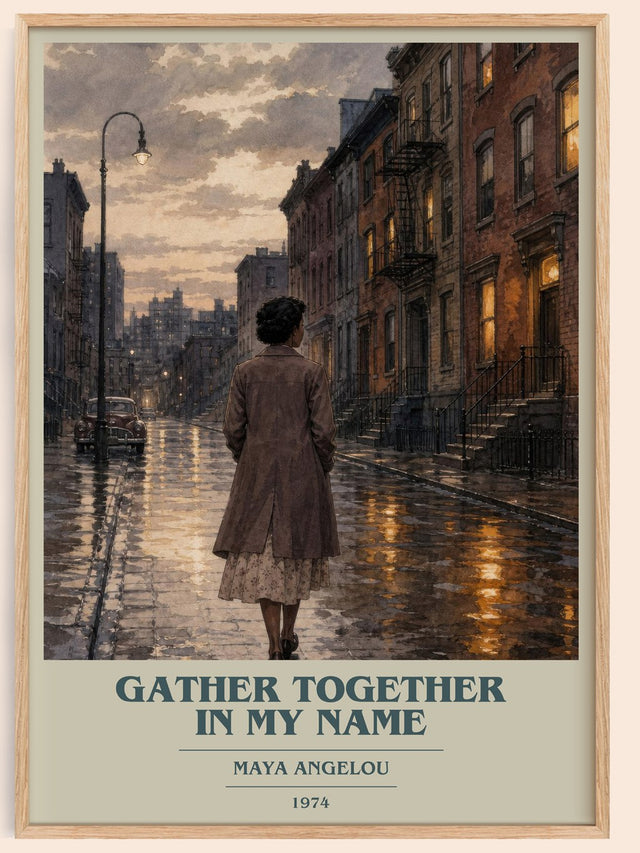 Gather Together In My Name Book Cover Poster by Maya Angelou