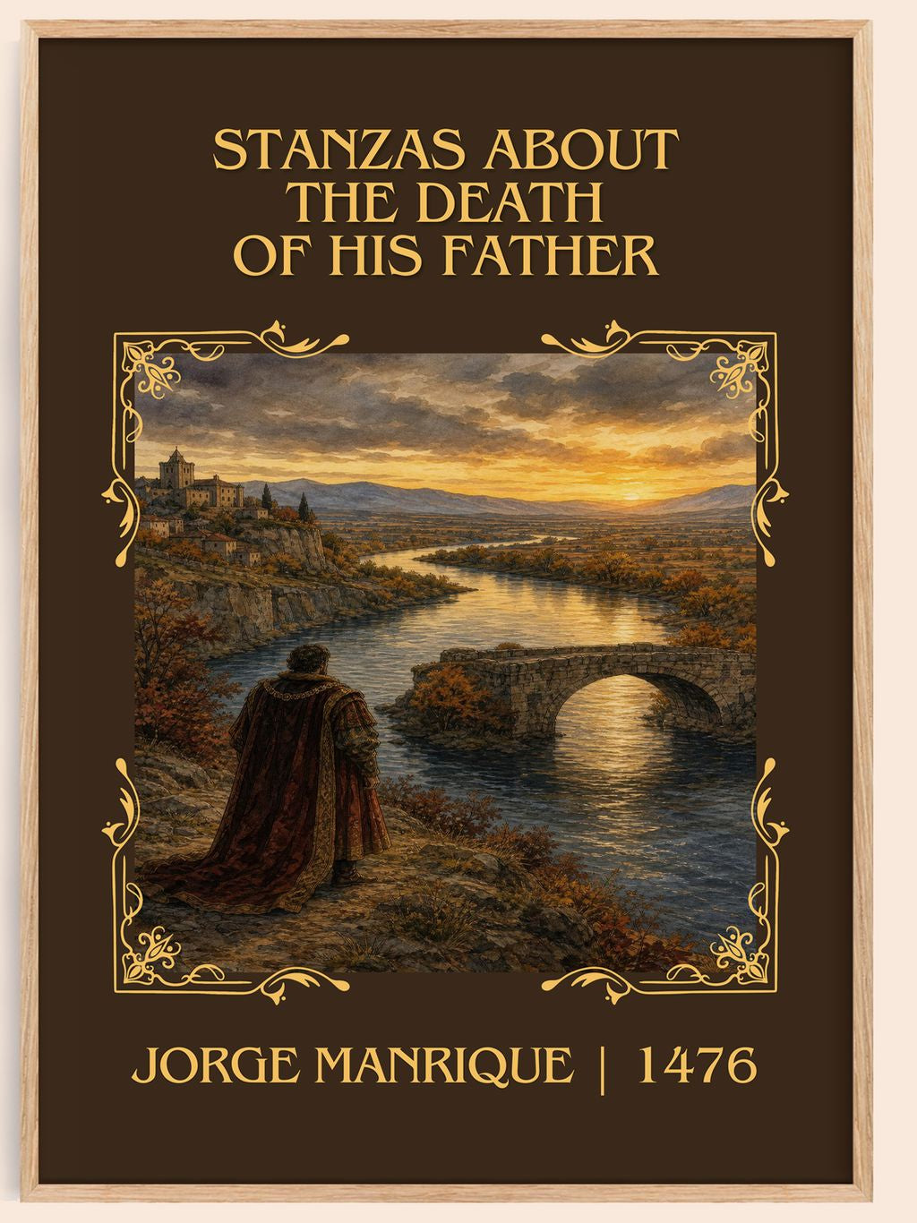 Stanzas about the Death of his Father Classic Book Art Print by Jorge Manrique – book poster