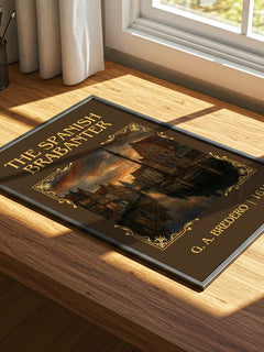 The Spanish Brabanter Classic Book Art Print by G. A. Bredero – print on a sunlit desk