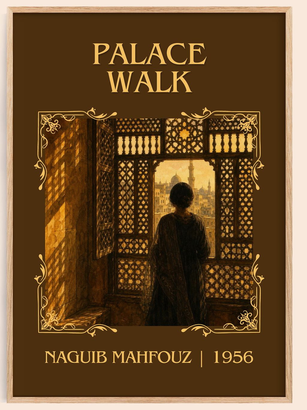 Palace Walk Classic Book Art Print by Naguib Mahfouz – book poster