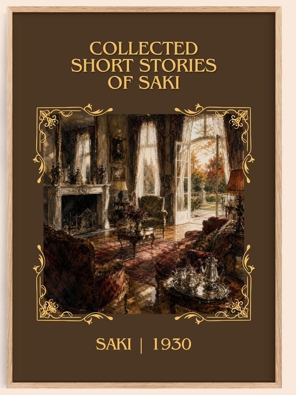Collected Short Stories of Saki Classic Book Art Print by Saki – book poster