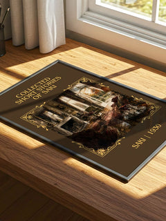 Collected Short Stories of Saki Classic Book Art Print by Saki – print on a sunlit desk