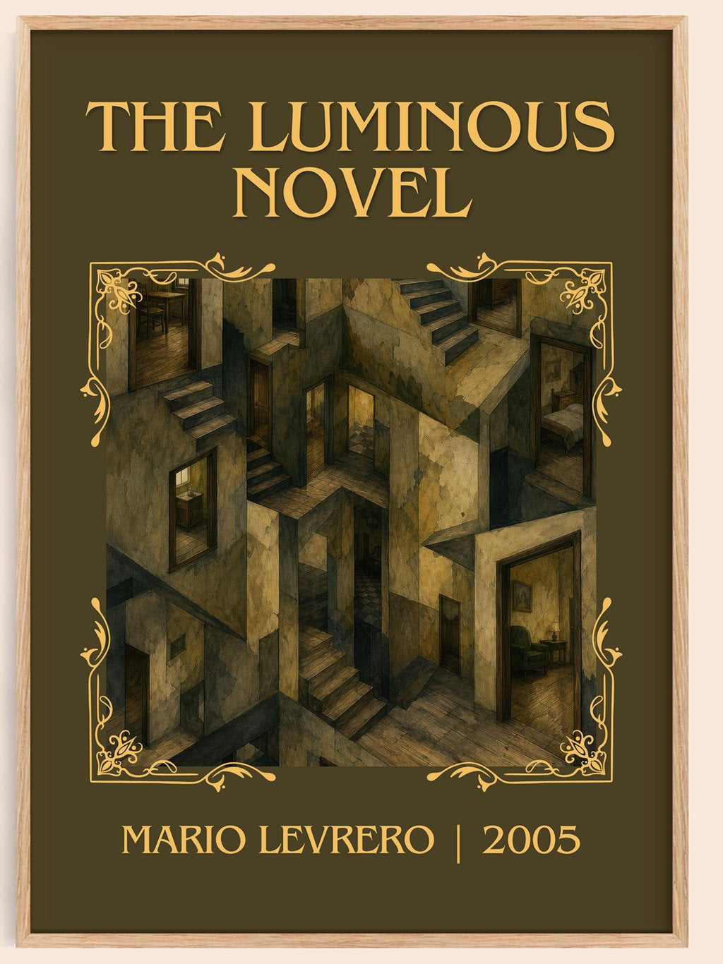 The Luminous Novel Classic Book Art Print by Mario Levrero – book poster