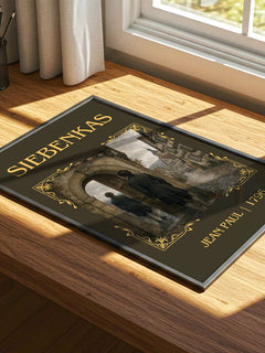 Siebenkäs Classic Book Art Print by Jean Paul – print on a sunlit desk