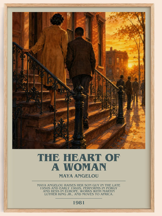 The Heart Of A Woman Bookish Wall Art by Maya Angelou
