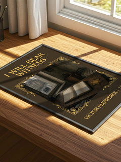 I Will Bear Witness Classic Book Art Print by Victor Klemperer – print on a sunlit desk