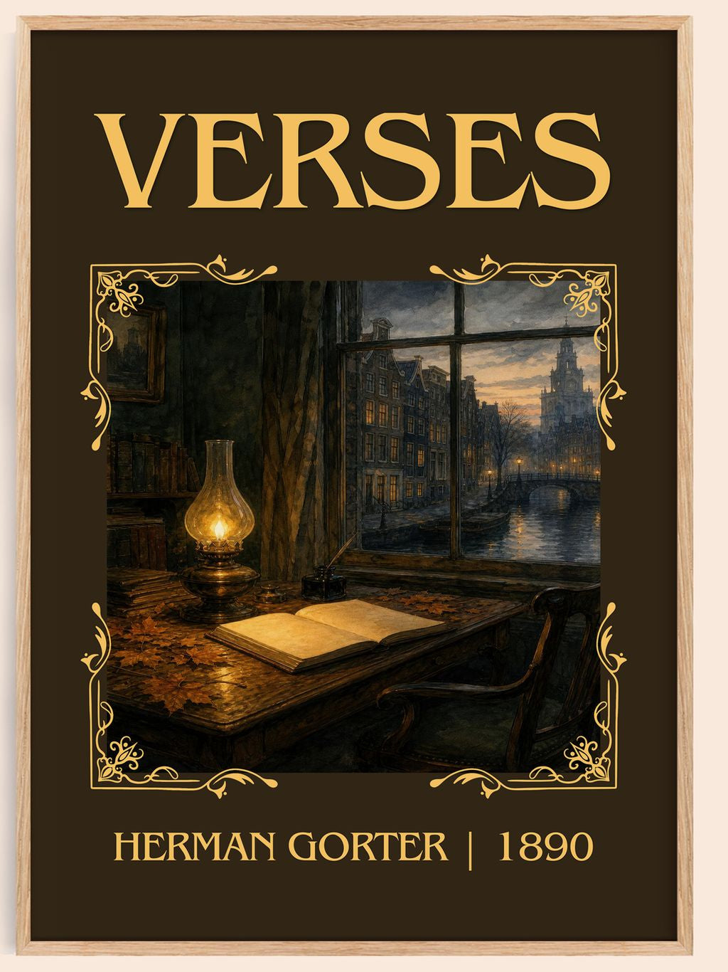 Verses Classic Book Art Print by Herman Gorter – book poster