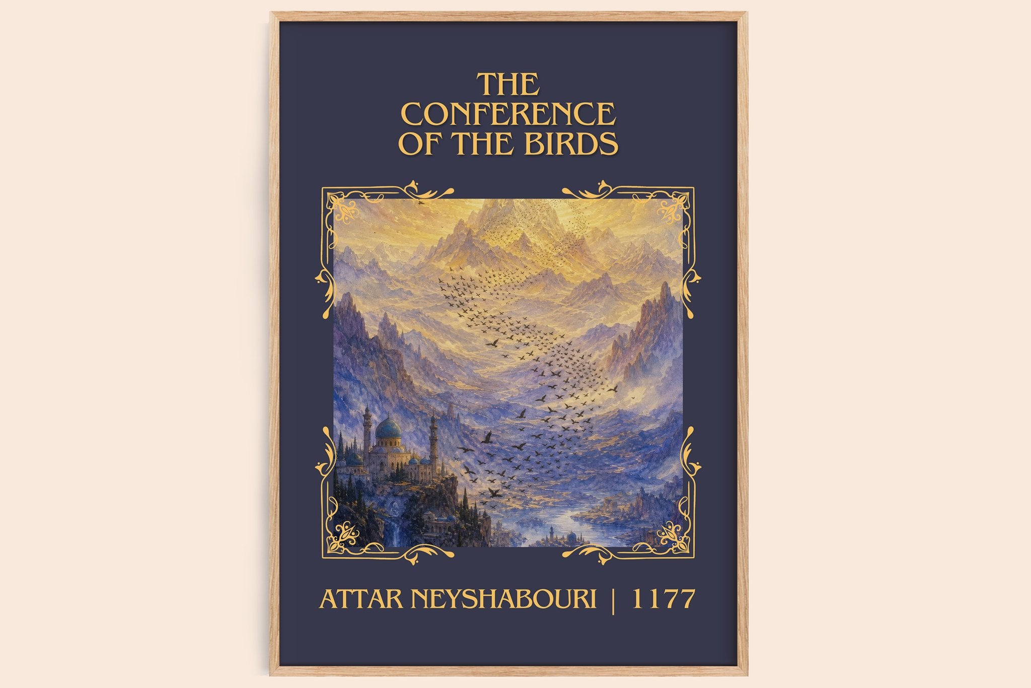 Conference Of The Birds Classic Book Art Print by Attar Neyshabouri