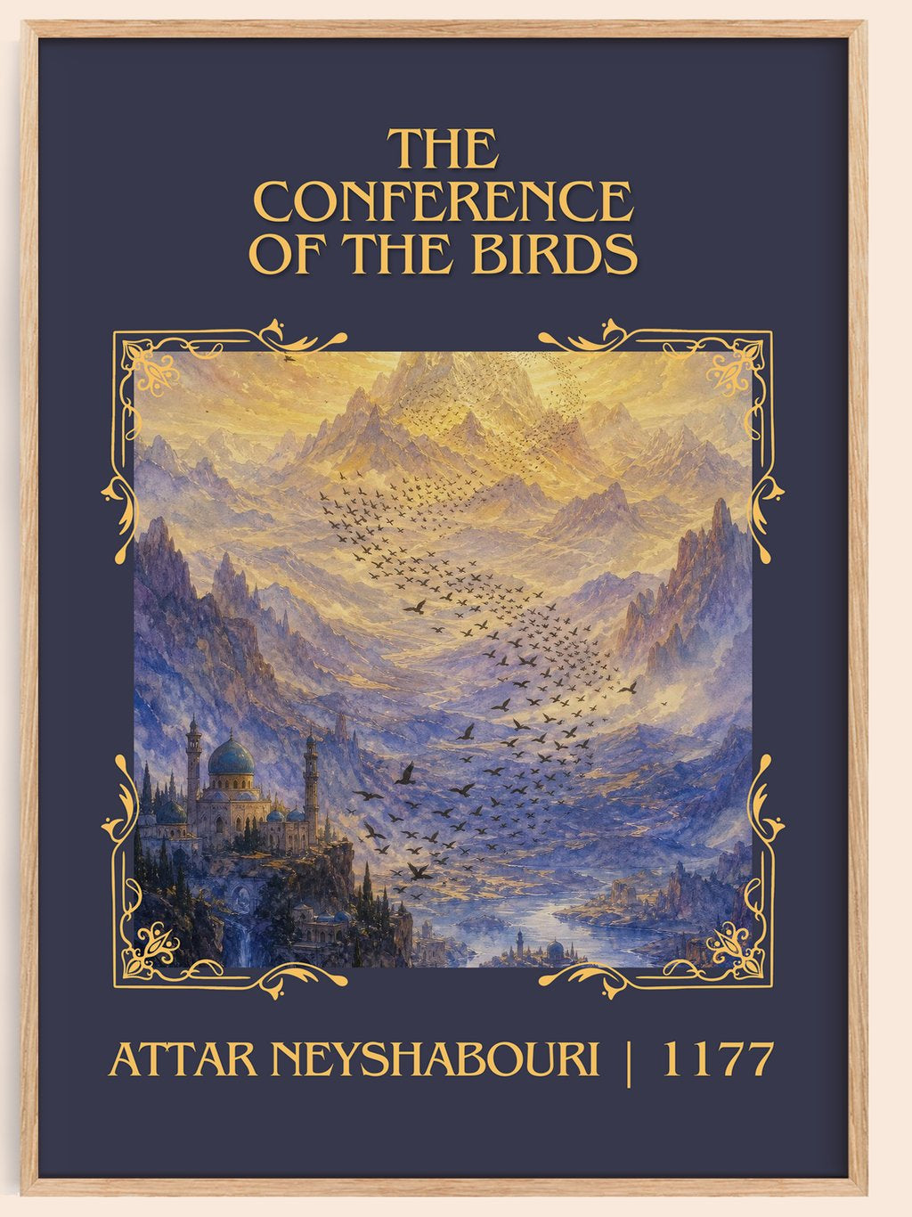 Conference Of The Birds Classic Book Art Print by Attar Neyshabouri – book poster