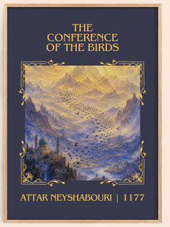 Conference Of The Birds Classic Book Art Print by Attar Neyshabouri – book poster