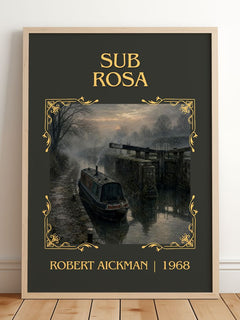 Sub Rosa Classic Book Art Print by Robert Aickman – framed print leaning on a wooden floor