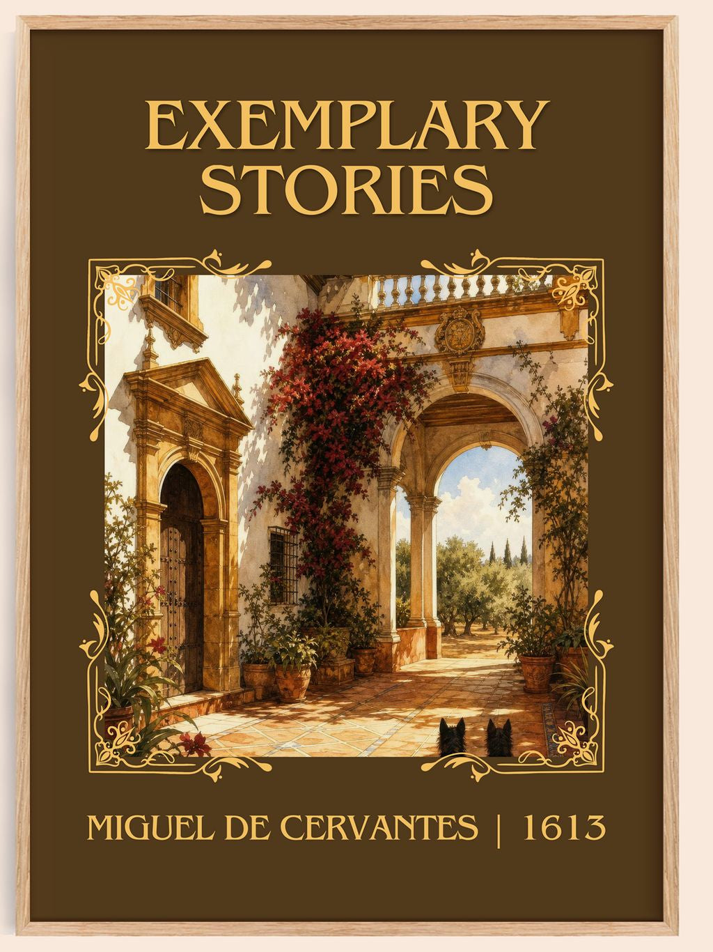 Exemplary Stories Classic Book Art Print by Miguel de Cervantes – book poster