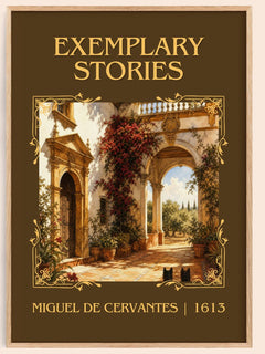 Exemplary Stories Classic Book Art Print by Miguel de Cervantes – book poster