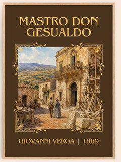 Mastro Don Gesualdo Classic Book Art Print by Giovanni Verga – book poster