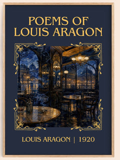 Poems Of Louis Aragon Classic Book Art Print by Louis Aragon – book poster