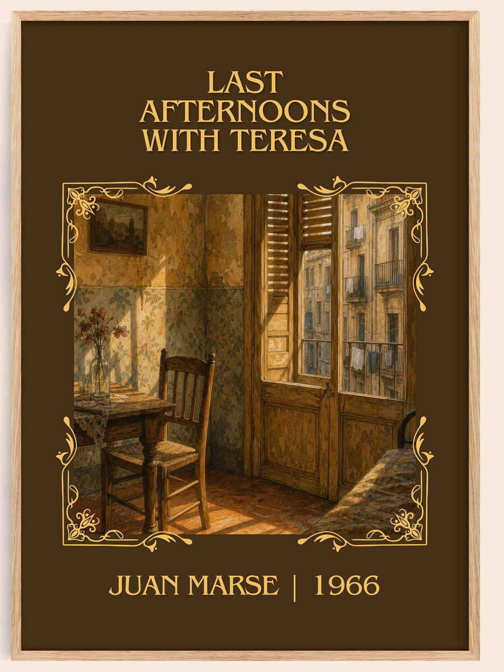 Last Afternoons With Teresa Classic Book Art Print by Juan Marsé – book poster