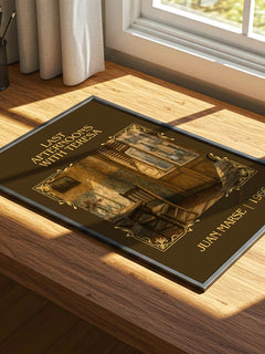 Last Afternoons With Teresa Classic Book Art Print by Juan Marsé – print on a sunlit desk