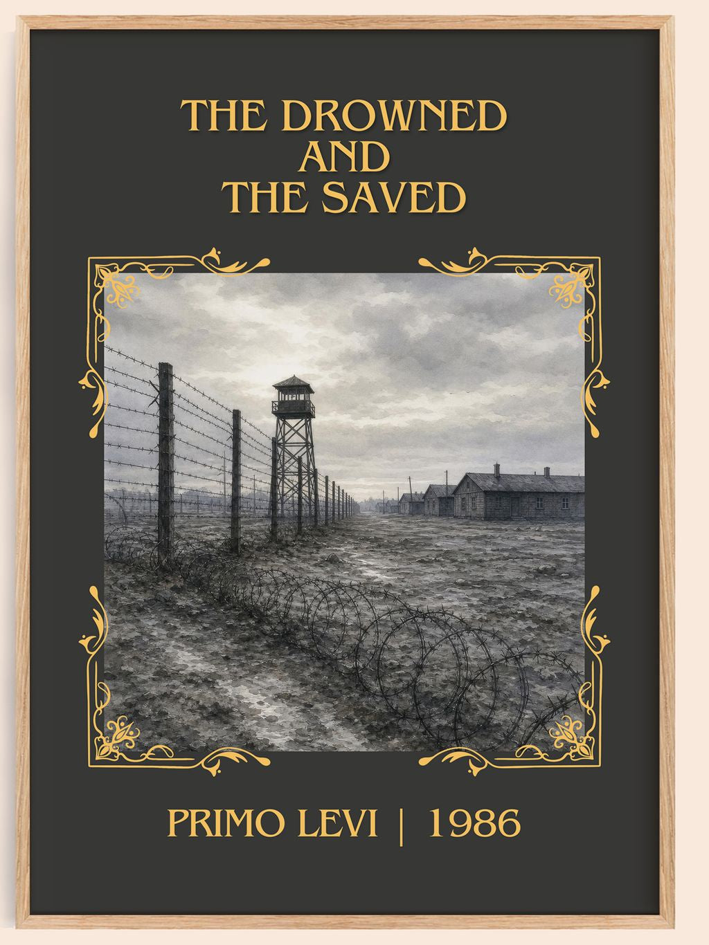 The Drowned and the Saved Classic Book Art Print by Primo Levi – book poster