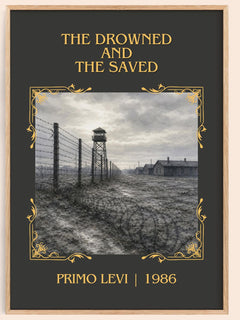 The Drowned and the Saved Classic Book Art Print by Primo Levi – book poster