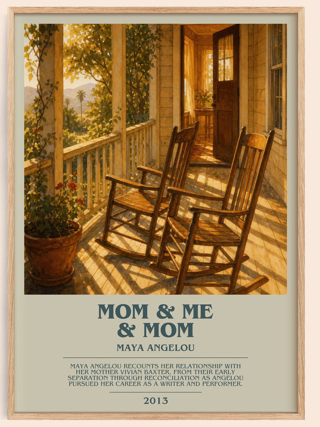 Mom & Me & Mom Bookish Wall Art by Maya Angelou