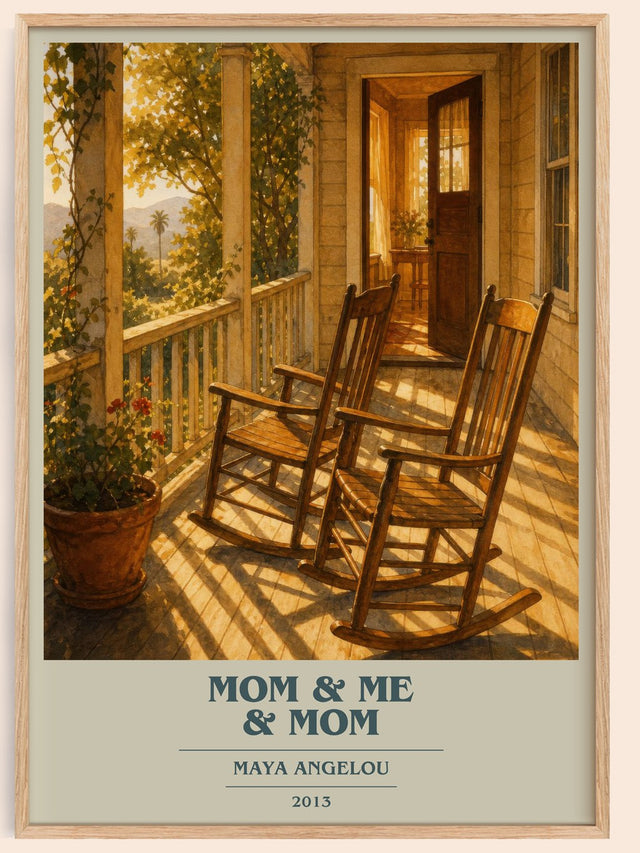 Mom & Me & Mom Book Cover Poster by Maya Angelou