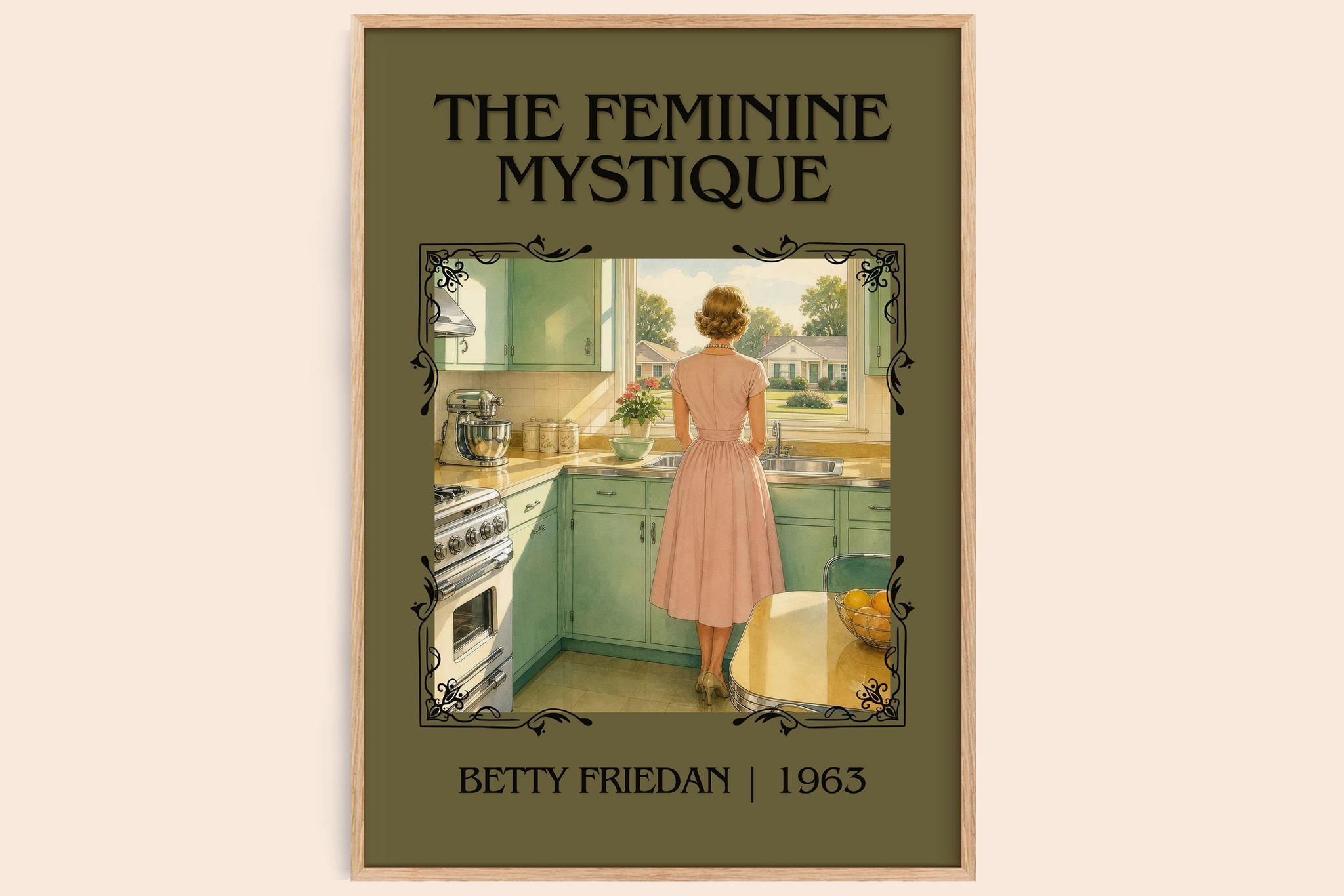 The Feminine Mystique Classic Book Art Print by Betty Friedan