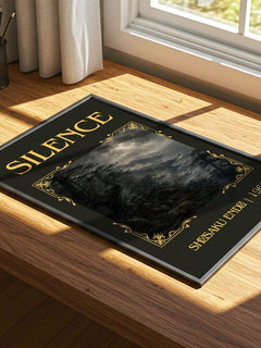 Silence Classic Book Art Print by Shūsaku Endō – print on a sunlit desk