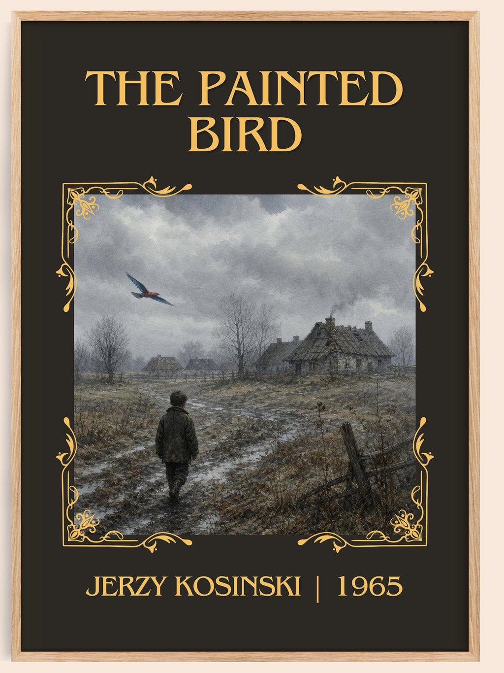 The Painted Bird Classic Book Art Print by Jerzy Kosinski – book poster