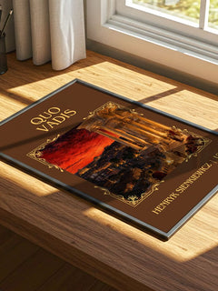 Quo Vadis Classic Book Art Print by Henryk Sienkiewicz – print on a sunlit desk