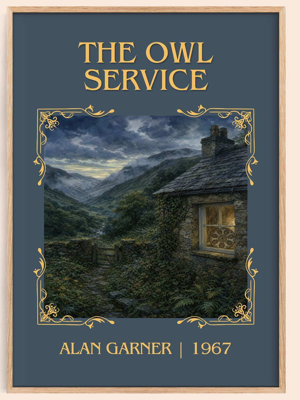 The Owl Service Classic Book Art Print by Alan Garner – book poster