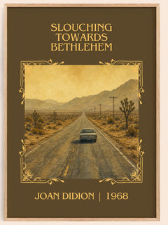 Slouching Towards Bethlehem Classic Book Art Print by Joan Didion – book poster